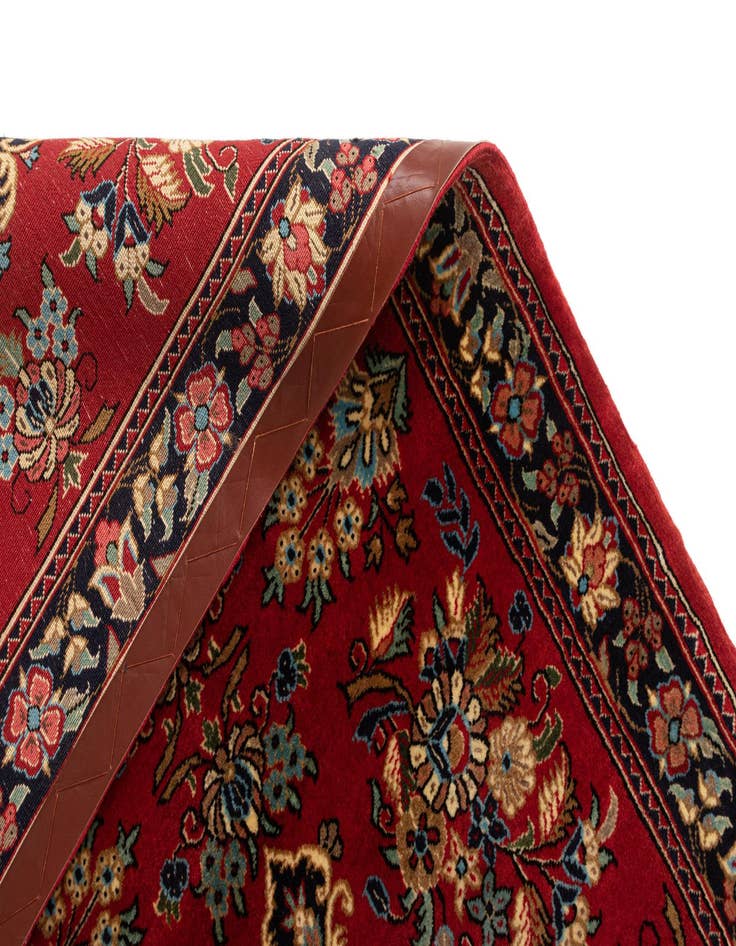 Detail image of  2' 7 x 6' 5  Hand Knotted Qom Persian Runner Rug