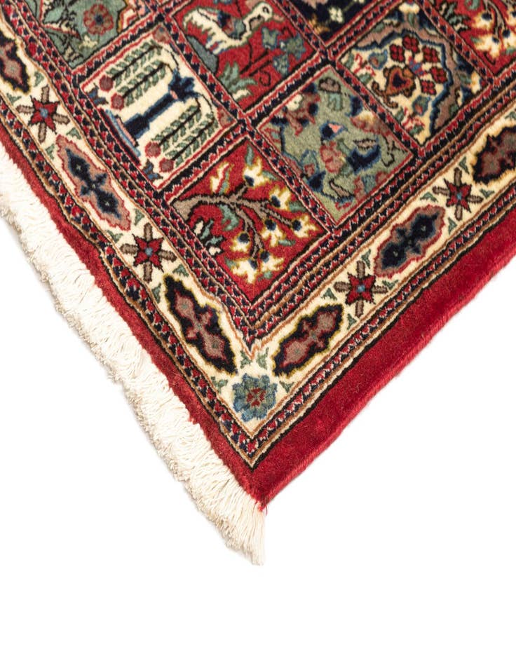 Detail image of  2' 7 x 6' 5  Hand Knotted Qom Persian Runner Rug