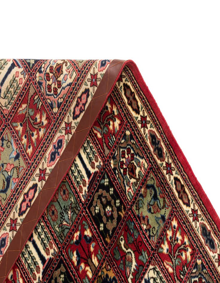 Detail image of  2' 7 x 6' 5  Hand Knotted Qom Persian Runner Rug