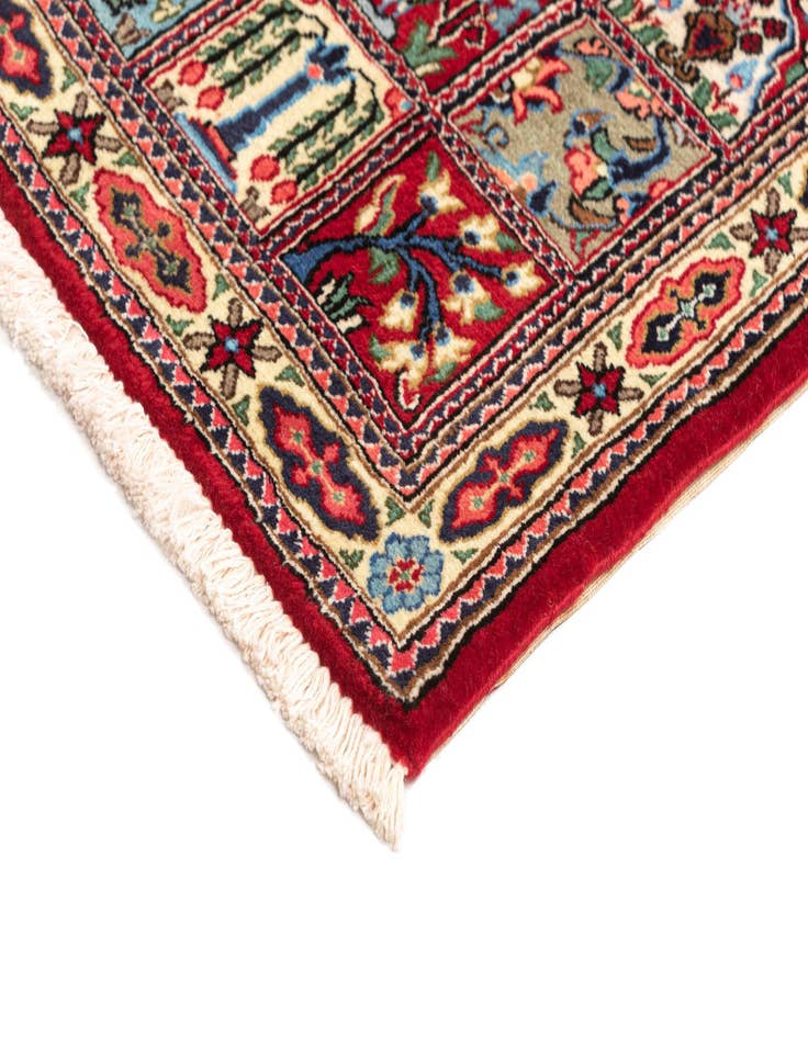 Detail image of  2' 7 x 6' 6  Hand Knotted Qom Persian Runner Rug