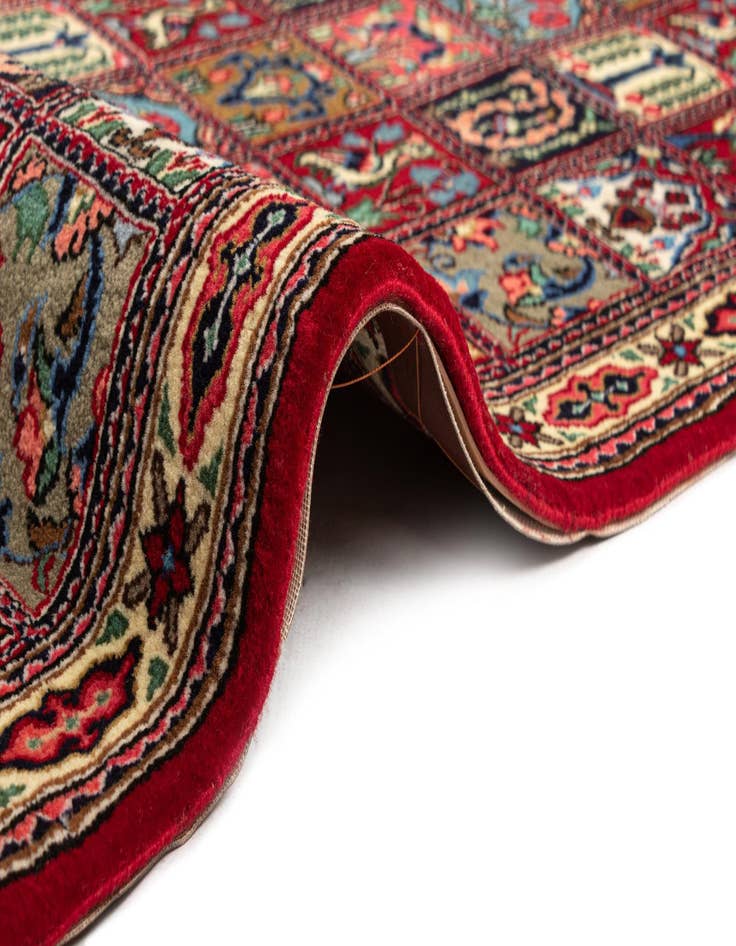 Detail image of  2' 7 x 6' 6  Hand Knotted Qom Persian Runner Rug