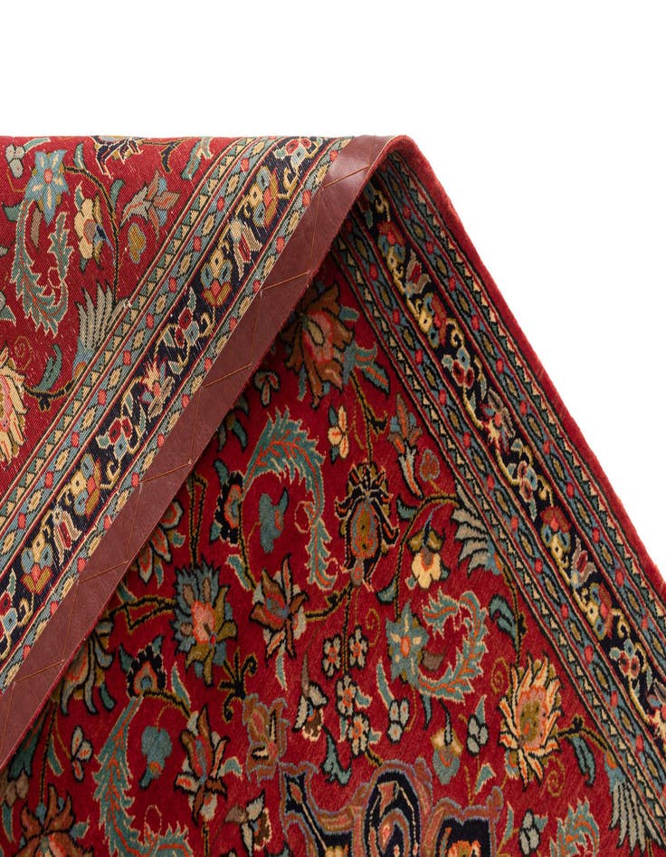 Detail image of  2' 7 x 6' 6  Hand Knotted Qom Persian Runner Rug