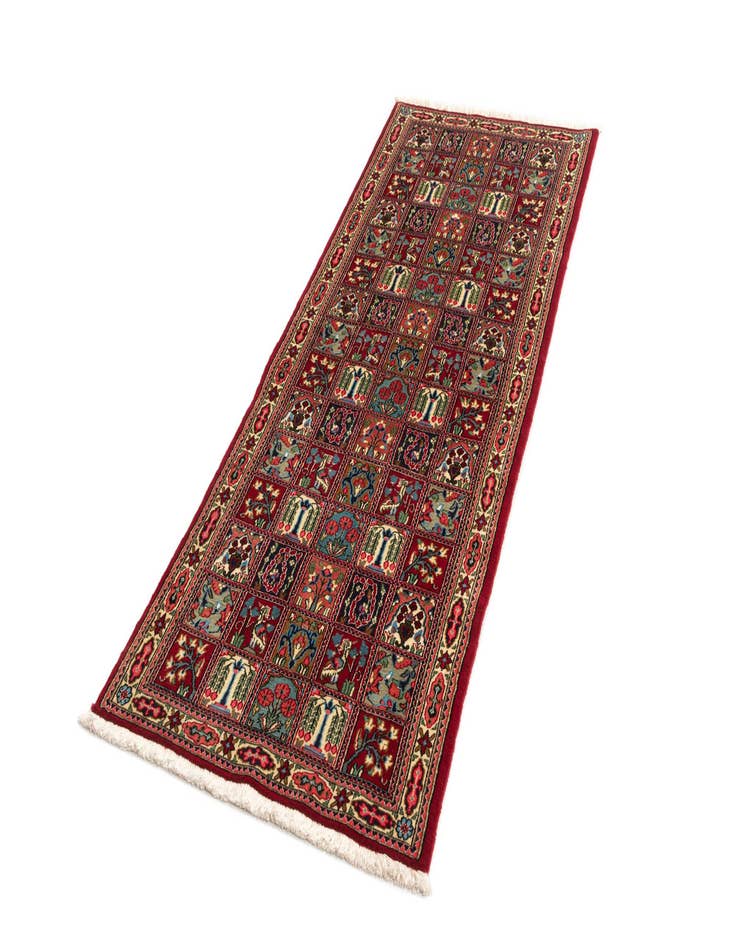 Detail image of  2' 7 x 6' 8  Hand Knotted Qom Persian Runner Rug