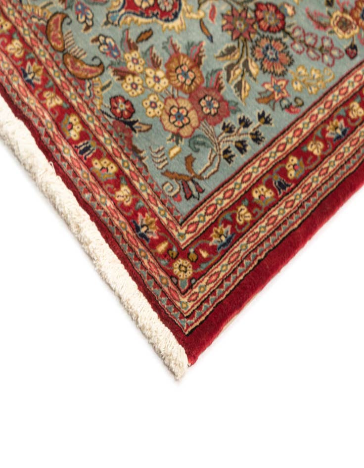 Detail image of  2' 7 x 7' 9  Hand Knotted Qom Persian Runner Rug