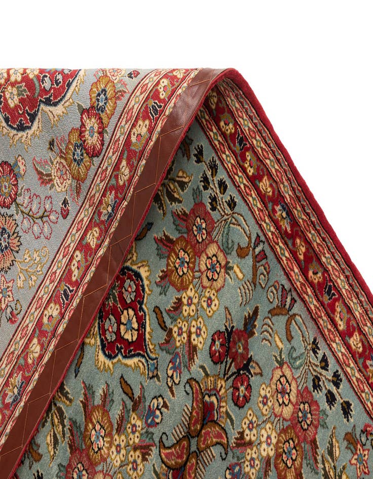 Detail image of  2' 7 x 7' 9  Hand Knotted Qom Persian Runner Rug