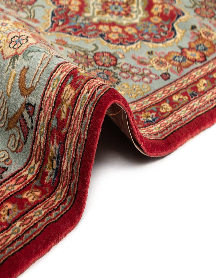 Detail image of  2' 7 x 7' 9  Hand Knotted Qom Persian Runner Rug