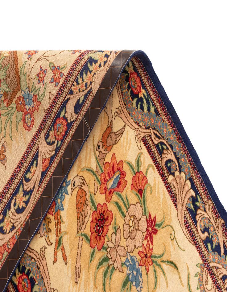 Detail image of  2' 6 x 7' 11  Hand Woven Qom Runner Rug