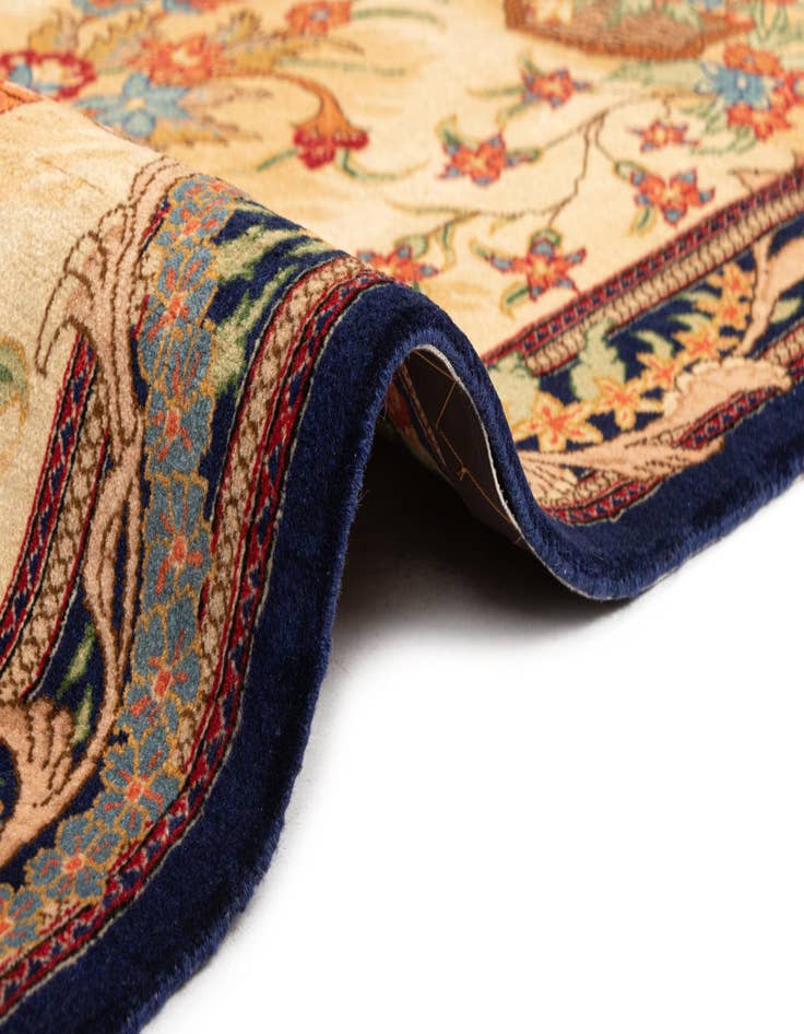 Detail image of  2' 6 x 7' 11  Hand Woven Qom Runner Rug