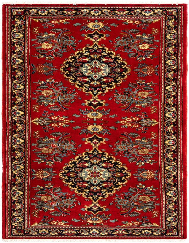  2' 7 x 8' 1  Hand Knotted Qom Persian Runner Rug