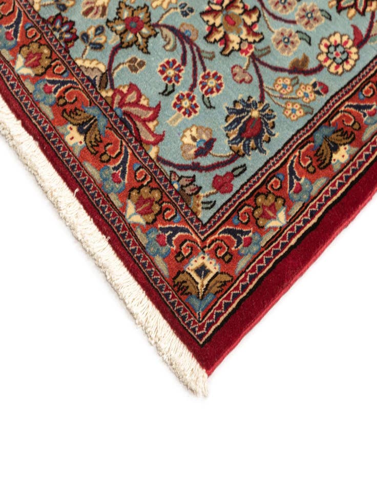 Detail image of  2' 7 x 7' 10  Hand Knotted Qom Persian Runner Rug