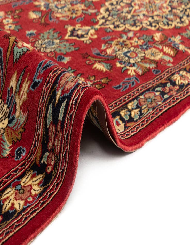 Detail image of  2' 6 x 8' 1  Hand Knotted Qom Persian Runner Rug