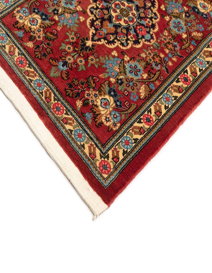 Detail image of  2' 6 x 7' 9  Hand Knotted Qom Persian Runner Rug