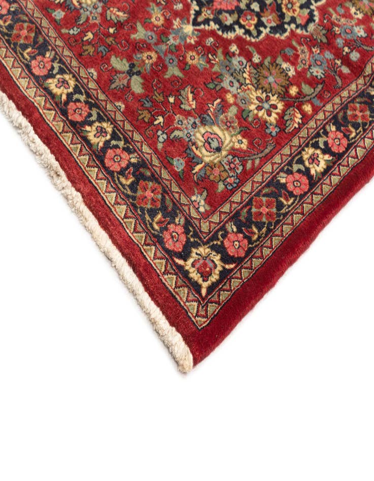 Detail image of  2' 4 x 7' 9  Hand Knotted Qom Persian Runner Rug