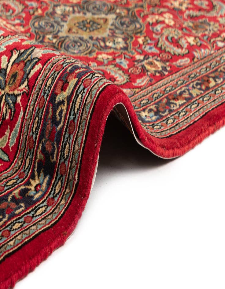 Detail image of  2' 8 x 6' 4  Hand Knotted Qom Persian Runner Rug