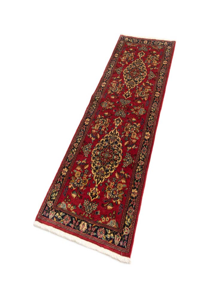 Detail image of  2' 8 x 6' 10  Hand Knotted Qom Persian Runner Rug