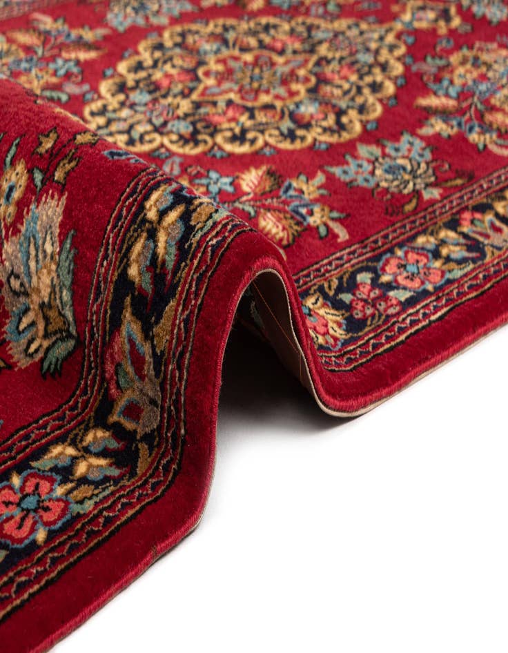 Detail image of  2' 7 x 6' 7  Hand Knotted Qom Persian Runner Rug