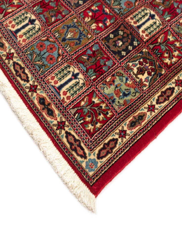 Detail image of  2' 7 x 6' 5  Hand Knotted Qom Persian Runner Rug