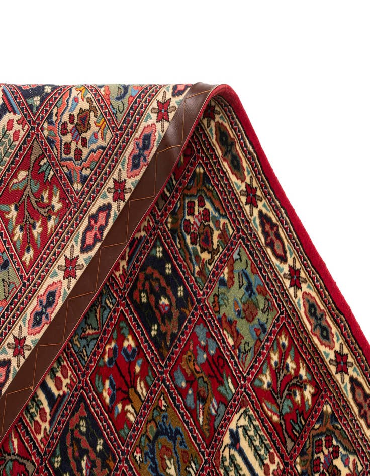 Detail image of  2' 7 x 6' 5  Hand Knotted Qom Persian Runner Rug