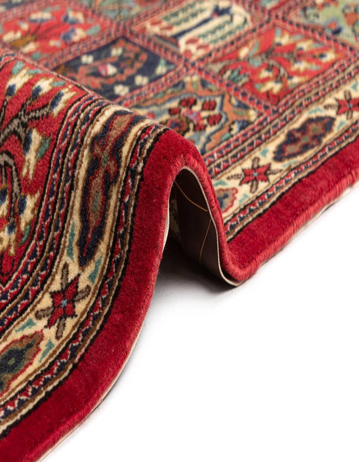 Detail image of  2' 7 x 6' 5  Hand Knotted Qom Persian Runner Rug