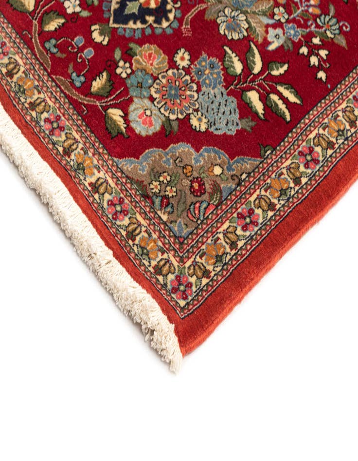 Detail image of  2' 4 x 7' 1  Hand Knotted Qom Persian Runner Rug