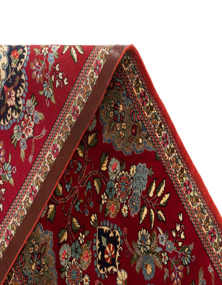 Detail image of  2' 4 x 7' 1  Hand Knotted Qom Persian Runner Rug