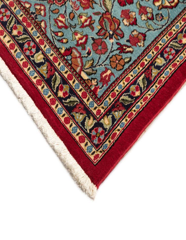 Detail image of  2' 7 x 13' 1  Hand Knotted Qom Persian Runner Rug