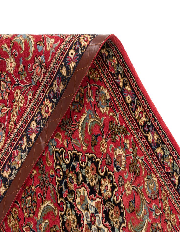 Detail image of  2' 8 x 13' 1  Hand Knotted Qom Persian Runner Rug