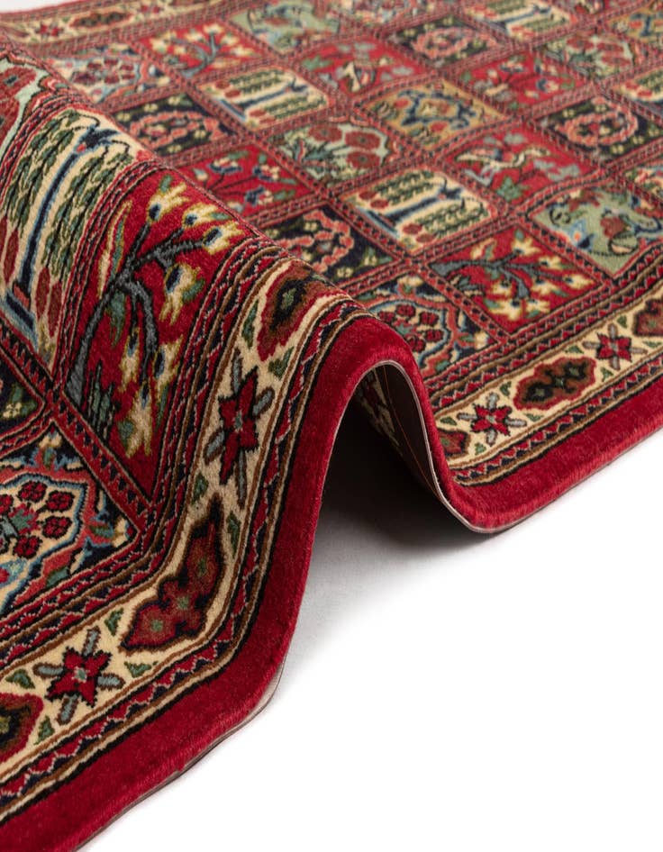 Detail image of  2' 7 x 13' 1  Hand Knotted Qom Persian Runner Rug