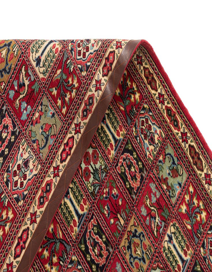 Detail image of  2' 7 x 13' 1  Hand Knotted Qom Persian Runner Rug