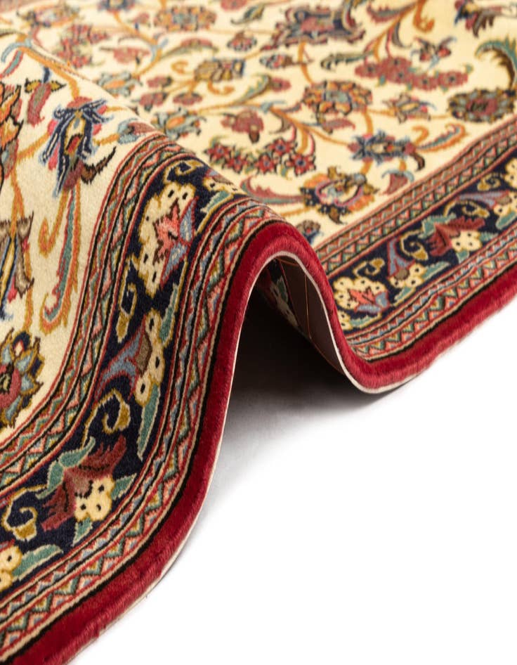 Detail image of  2' 10 x 14' 2  Hand Knotted Qom Persian Runner Rug