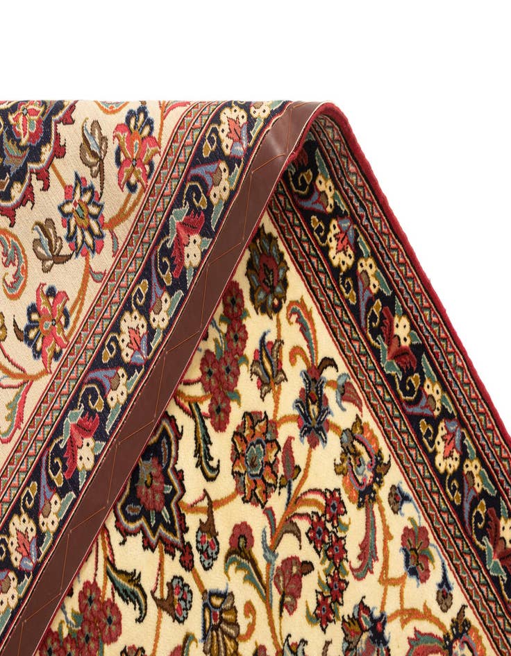 Detail image of  2' 10 x 14' 2  Hand Knotted Qom Persian Runner Rug