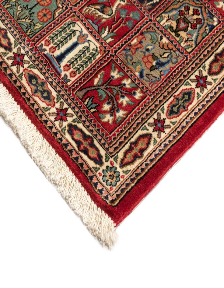 Detail image of  2' 8 x 13' 1  Hand Knotted Qom Persian Runner Rug