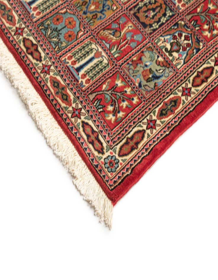 Detail image of  2' 7 x 13' 3  Hand Knotted Qom Persian Runner Rug