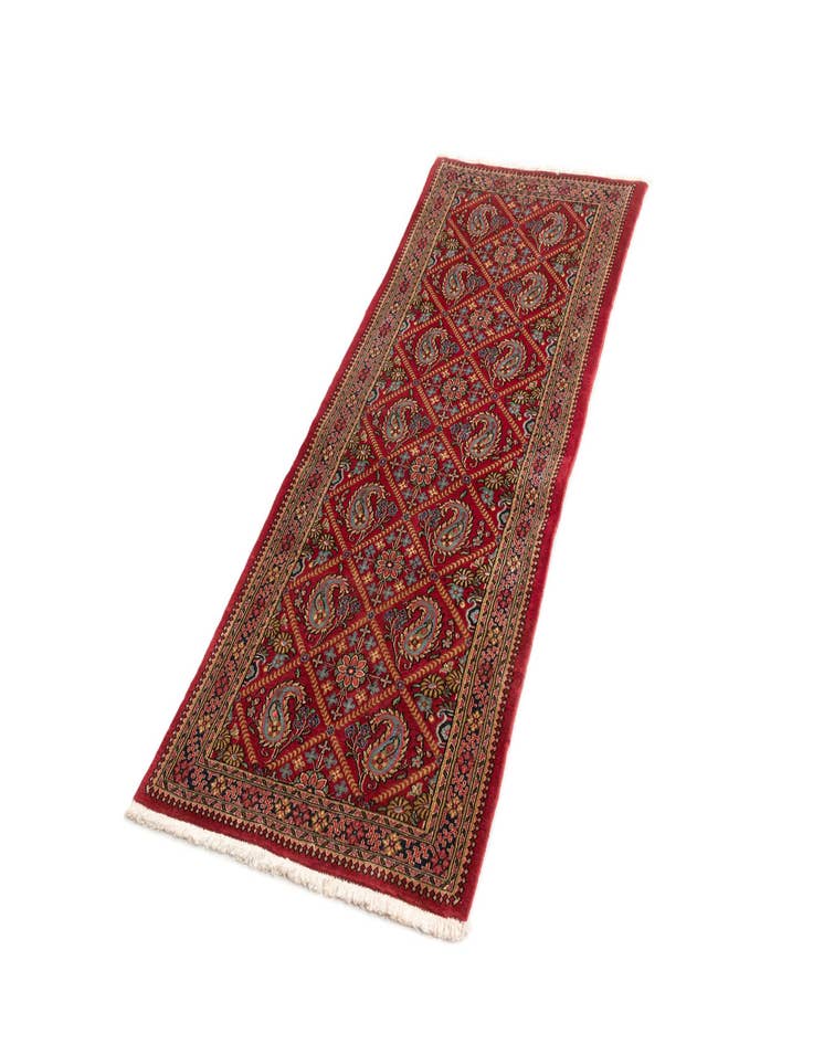 Detail image of  2' 4 x 6' 5  Hand Knotted Qom Persian Runner Rug