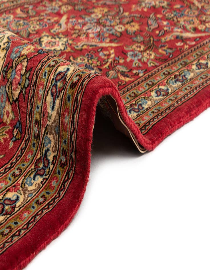 Detail image of  2' 8 x 6' 2  Hand Knotted Qom Persian Runner Rug