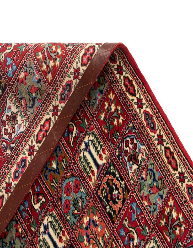 Detail image of  2' 7 x 6' 7  Hand Knotted Qom Persian Runner Rug