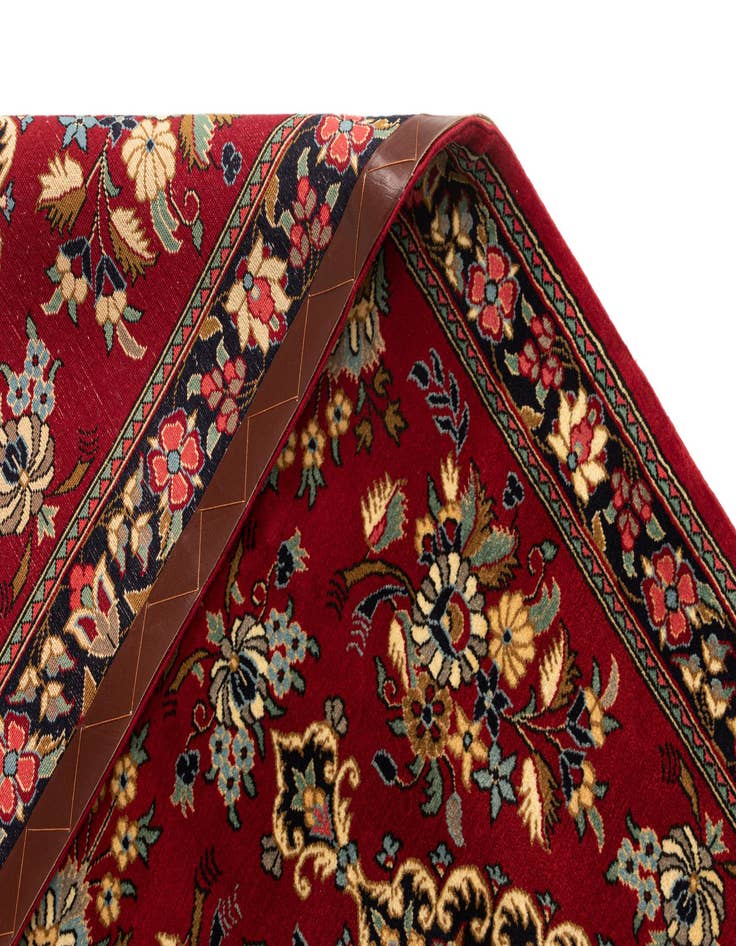 Detail image of  2' 8 x 6' 11  Hand Knotted Qom Persian Runner Rug