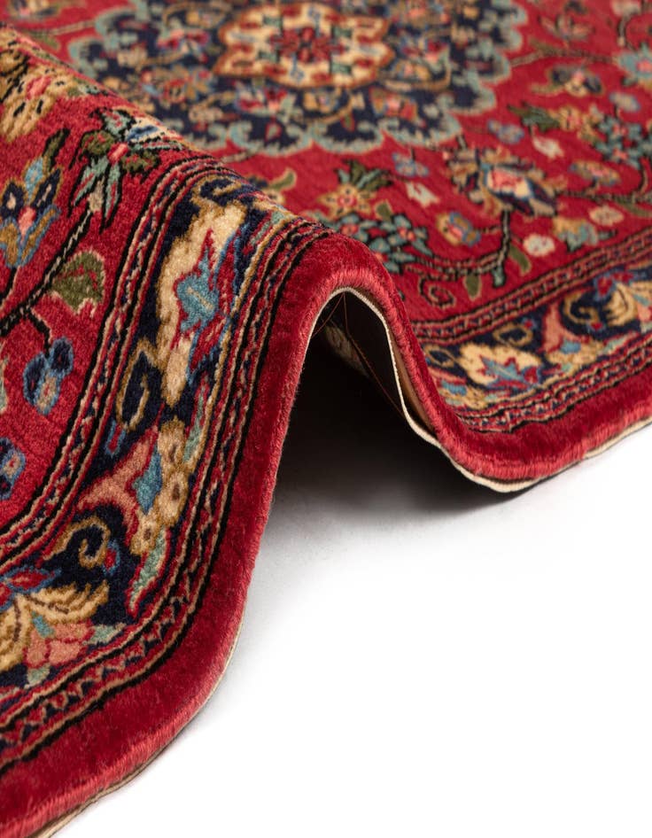 Detail image of  2' 8 x 6' 6  Hand Knotted Qom Persian Runner Rug