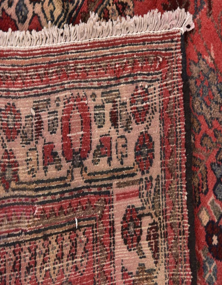 Detail image of  4' 8 x 13'  Hand Knotted Roodbar Persian Wool Runner Rug