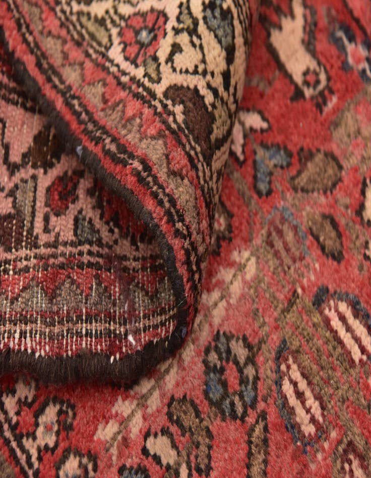 Detail image of  4' 8 x 13'  Hand Knotted Roodbar Persian Wool Runner Rug