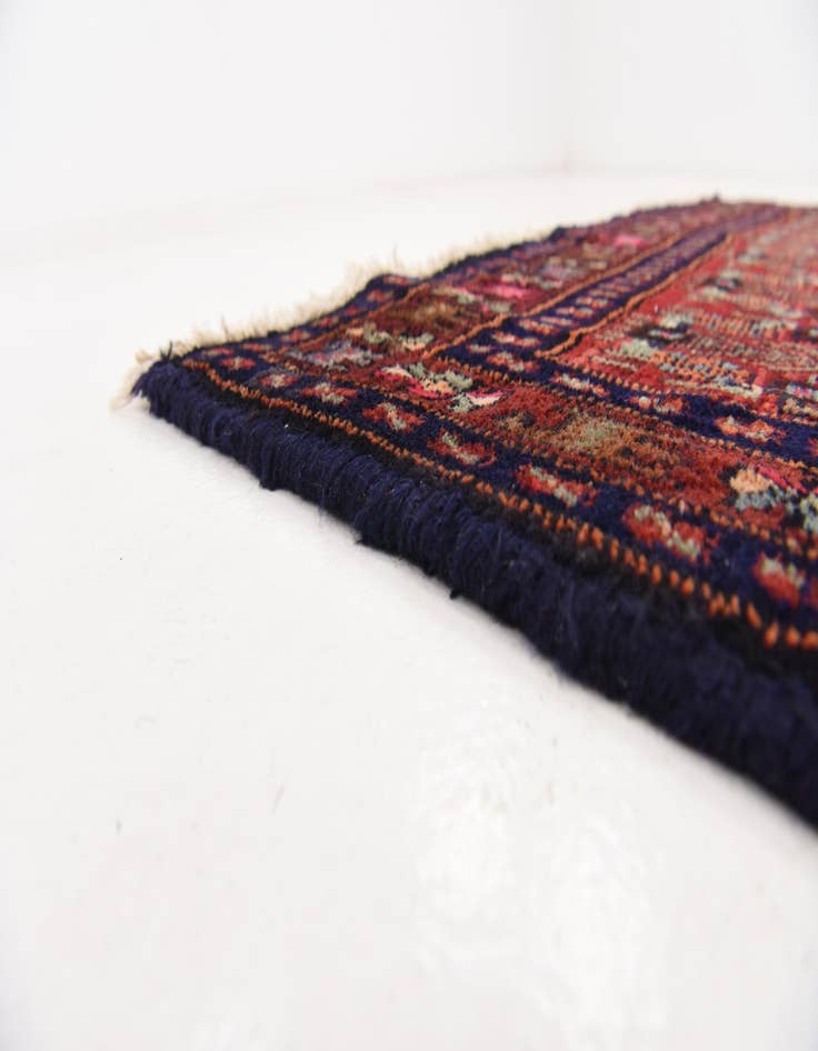 Detail image of 4' 2 x 10' 7 Hand Knotted Sanandaj Persian Wool Runner Rug