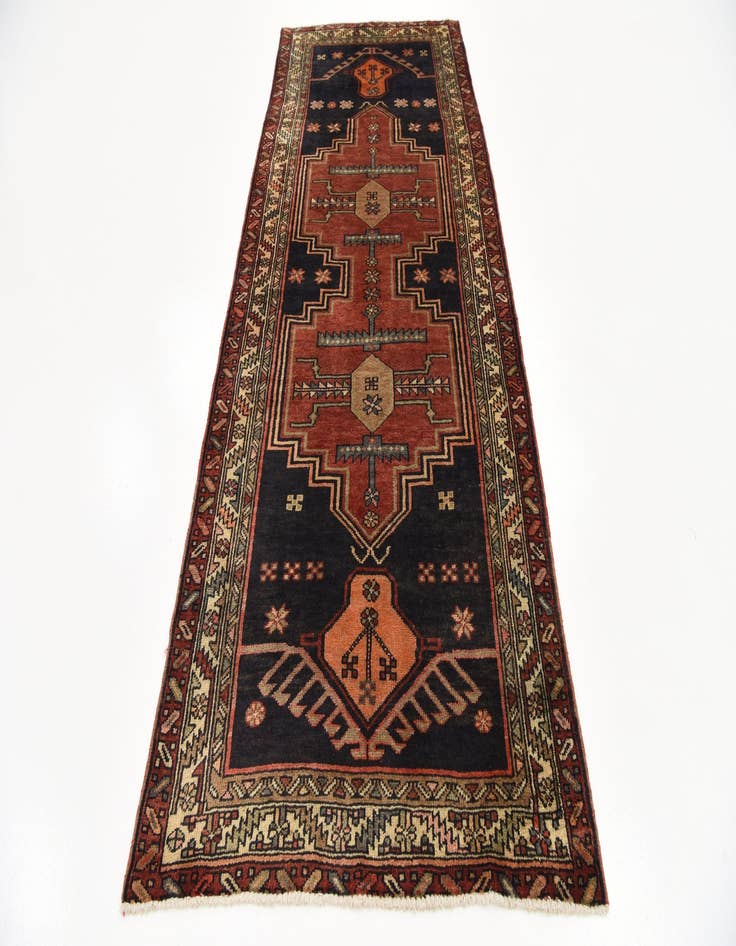 Detail image of  3' 7 x 8' 9  Hand Knotted Sarab Persian Wool Runner Rug