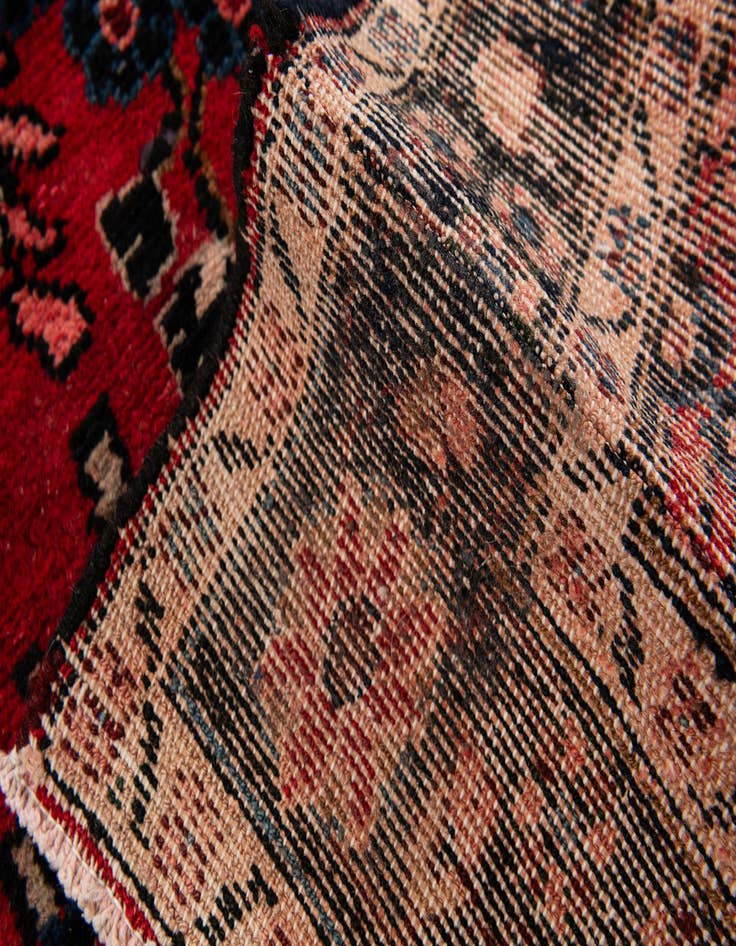 Detail image of  3' 7 x 11' 10  Hand Knotted Sarouk Persian Wool Runner Rug