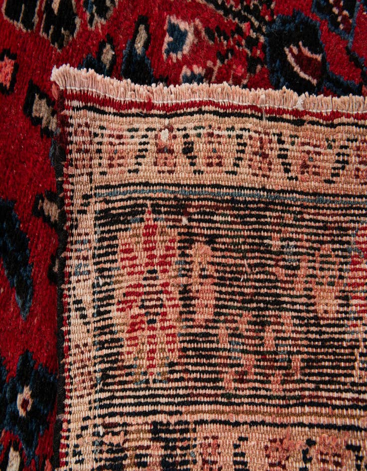 Detail image of  3' 7 x 11' 10  Hand Knotted Sarouk Persian Wool Runner Rug