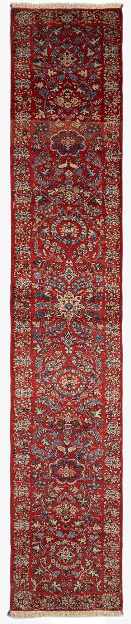  2' 8 x 16' Sarouk Wool Runner Rug