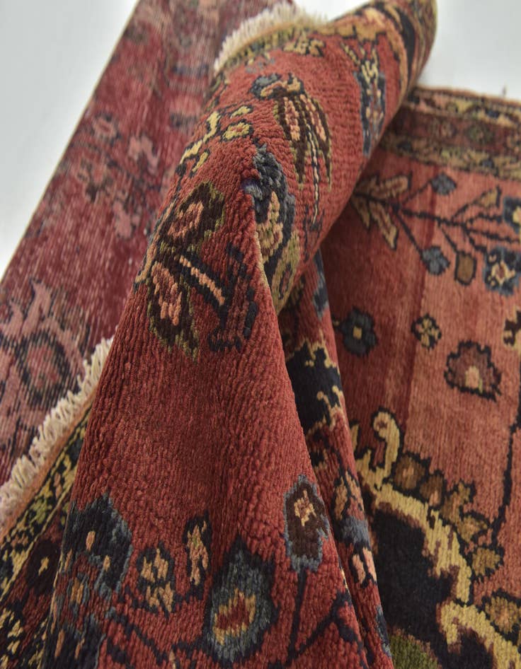 Detail image of  3' 9 x 9' 10  Hand Knotted Shahrbaft Persian Wool Runner Rug