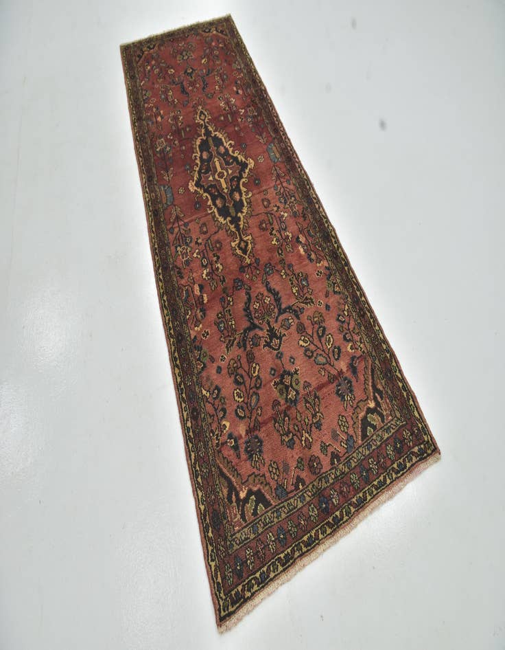 Detail image of  3' 9 x 9' 10  Hand Knotted Shahrbaft Persian Wool Runner Rug