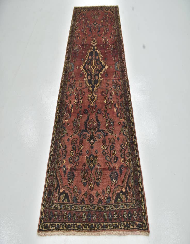 Detail image of  3' 9 x 9' 10  Hand Knotted Shahrbaft Persian Wool Runner Rug