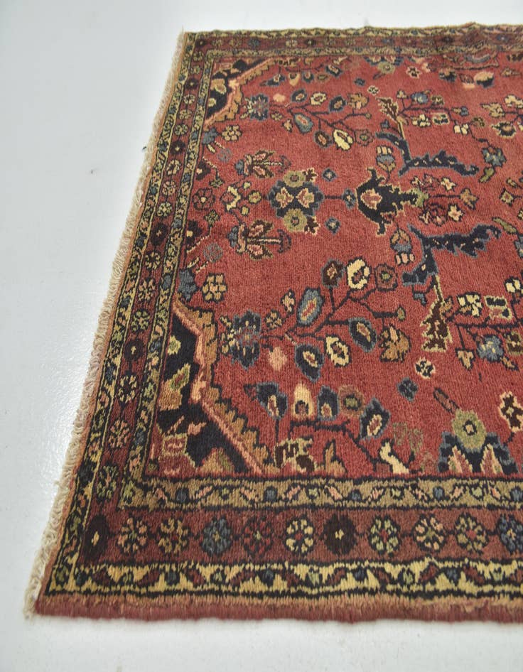 Detail image of  3' 9 x 9' 10  Hand Knotted Shahrbaft Persian Wool Runner Rug