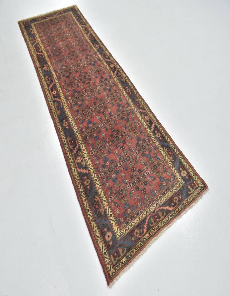 Detail image of 3' 4 x 9' 9 Hand Knotted Shahsavand Persian Wool Runner Rug